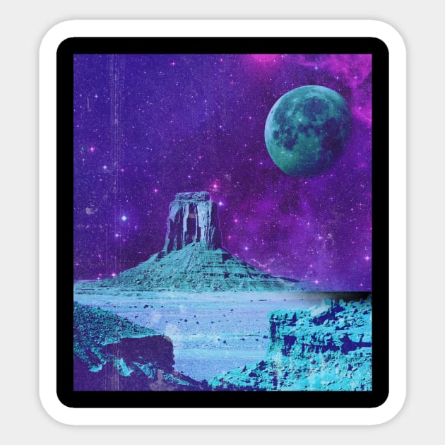 Purple Moon Sticker by SpaceART